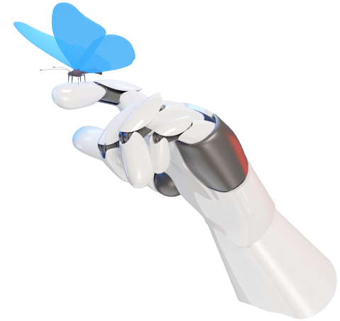 Robot Hand with Butterfly